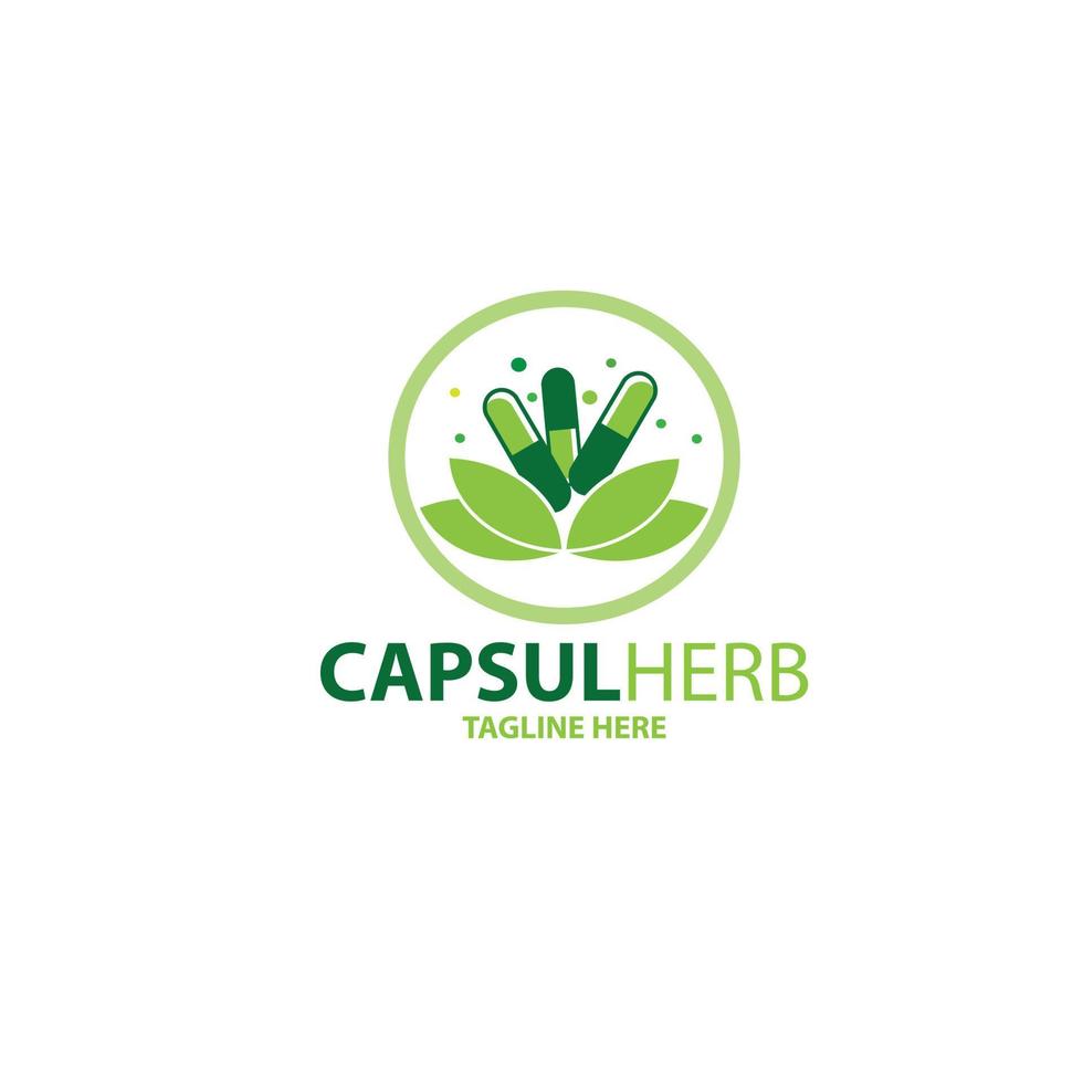 capsule herbal medicine vector