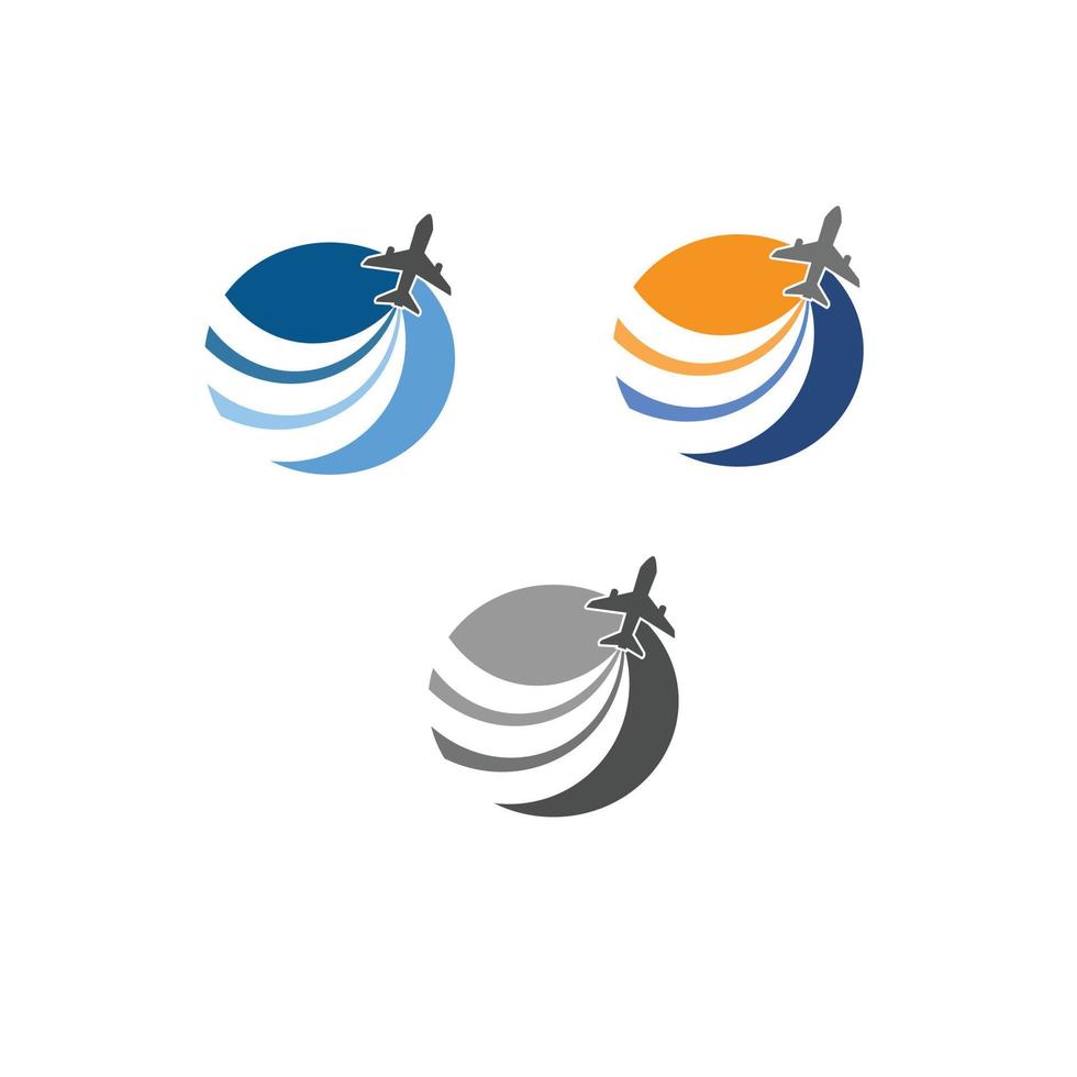 travel world logo set vector