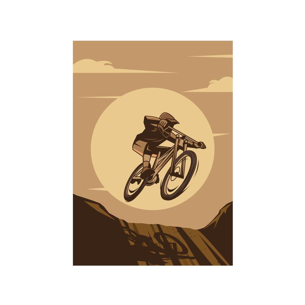 downhill extreme sport vector