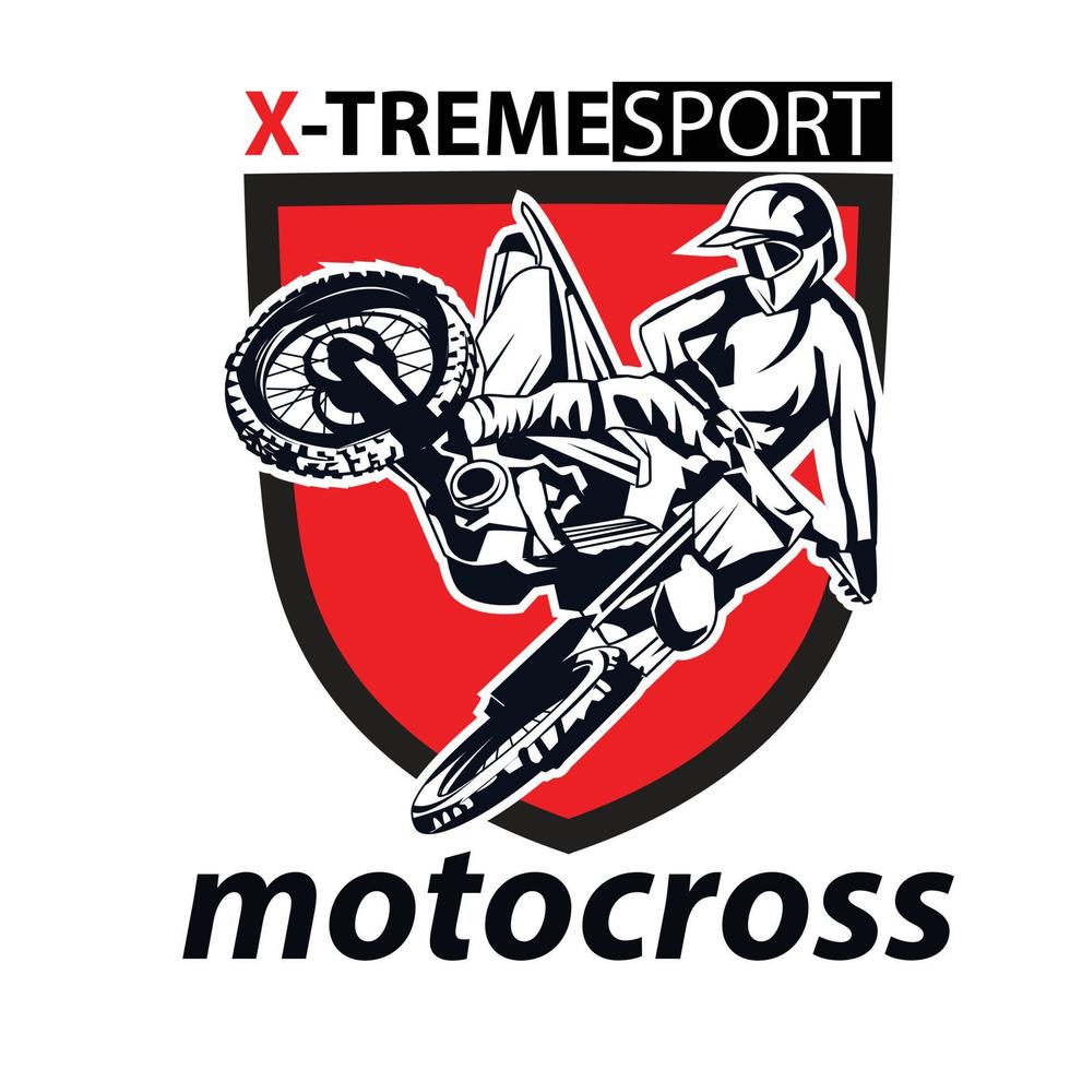 motocross logo deporte vector