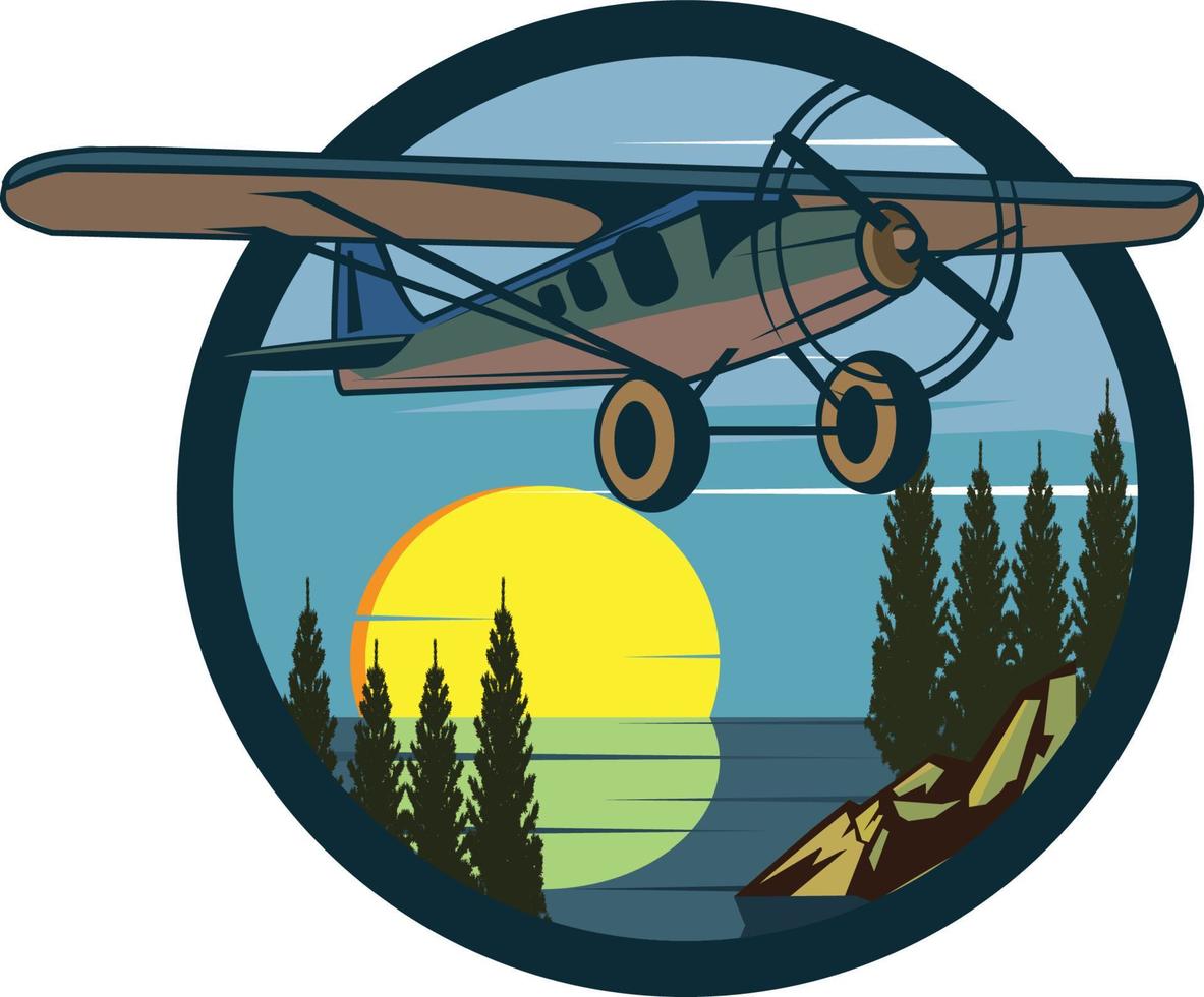 small plane logo vector