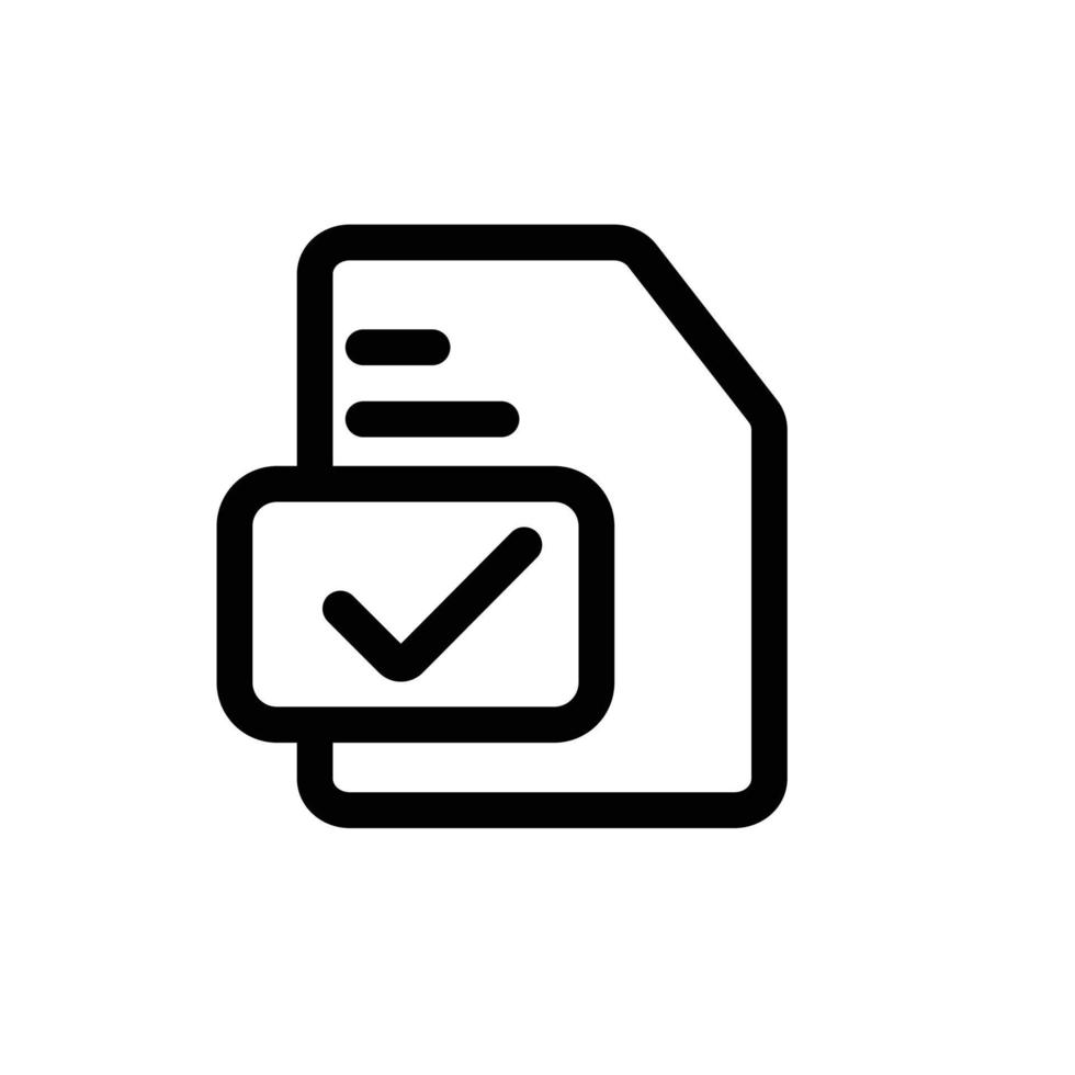 icono de documento para smartphone, web, ui vector