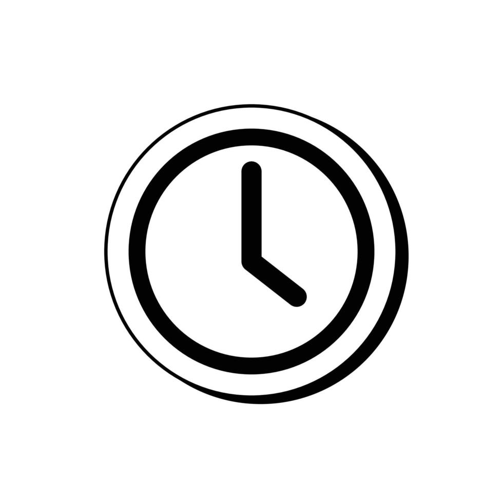 Clock icon or symbol for phone, web, ui vector