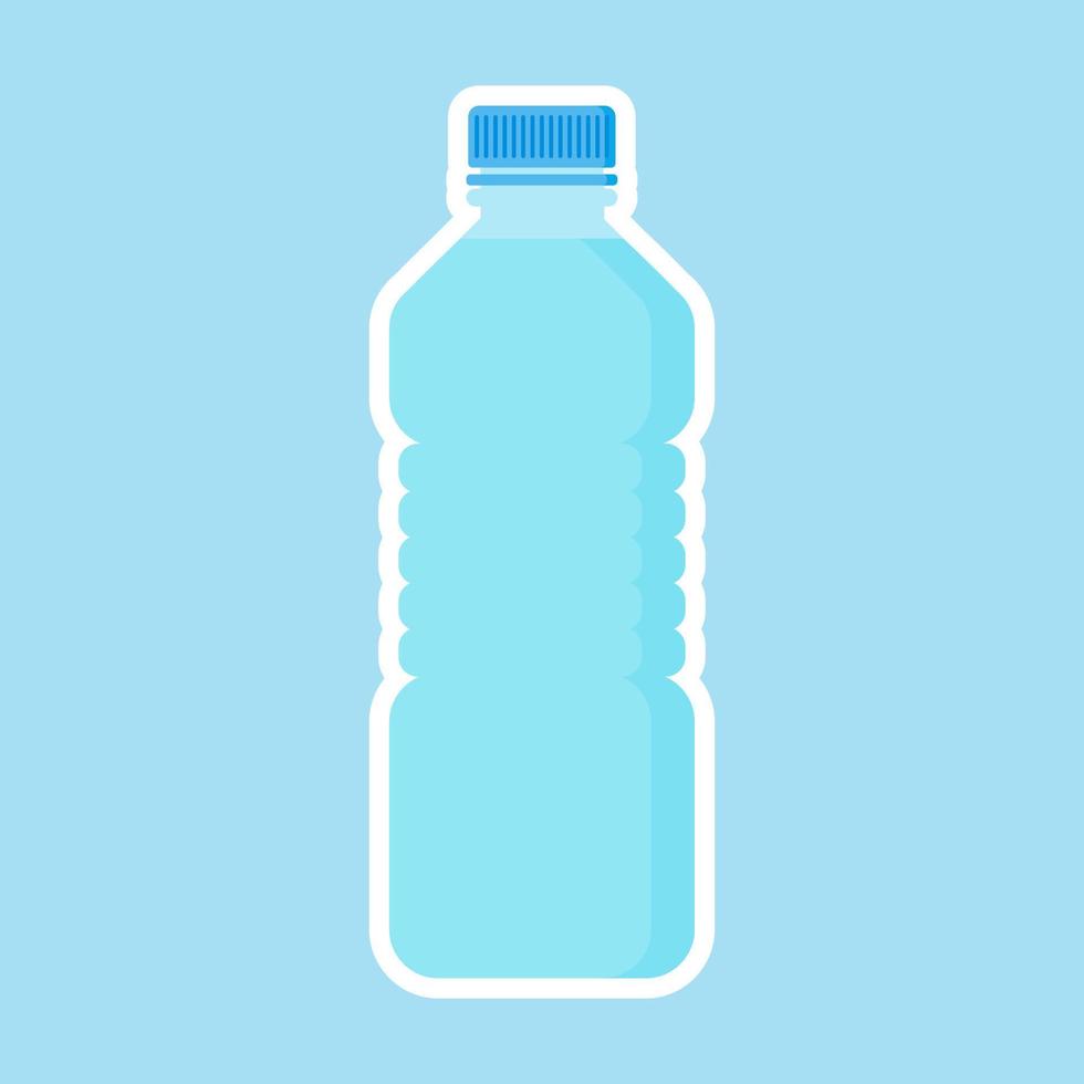 Ilustración de vector de diseño plano de agua mineral. concepto de nutrición saludable y agua mineral potable.