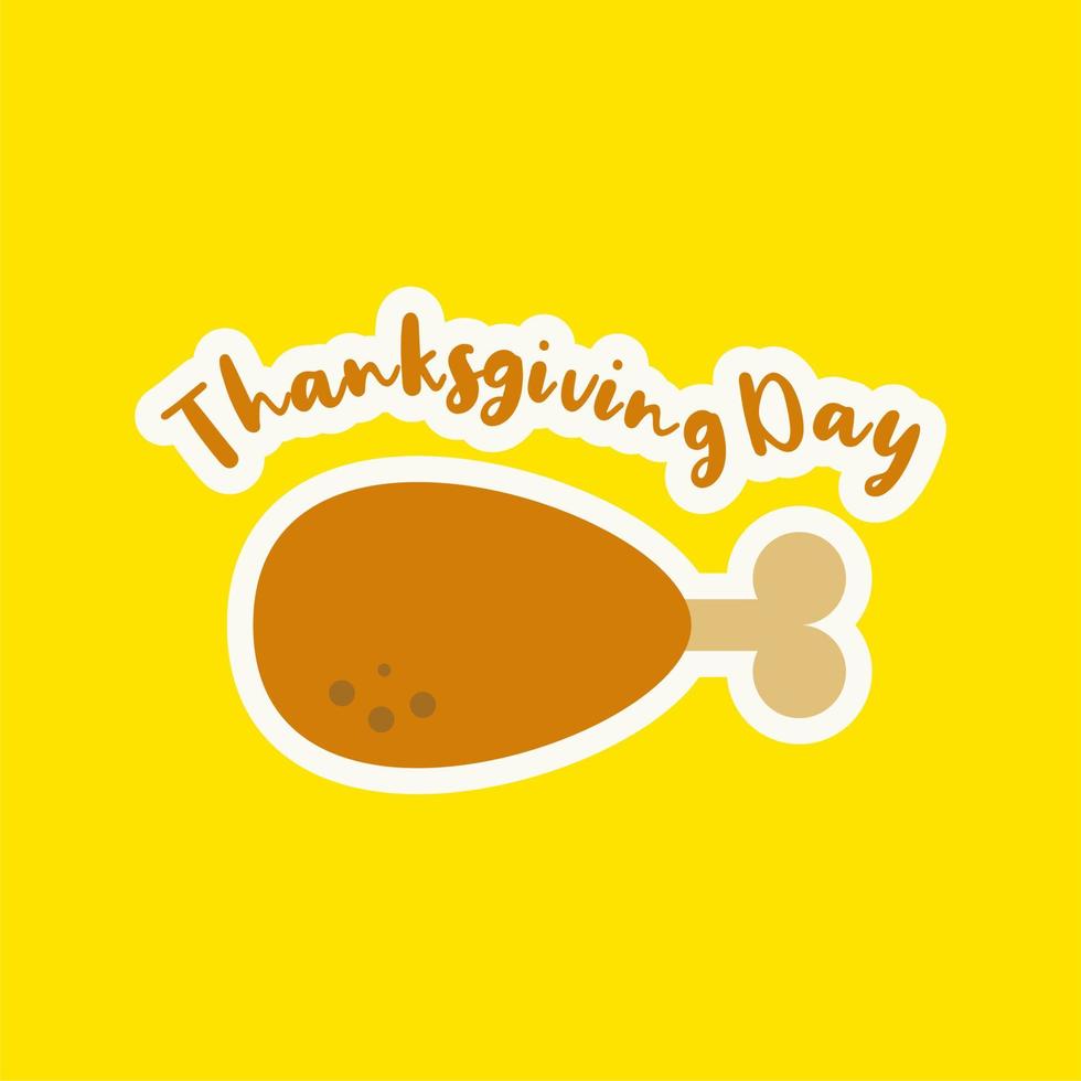Turkey vector flat icon illustration thanksgiving day on dish isolated. Meal natural bird hat pilgrim fowl, brown, holiday symbol chicken. Dinner farm design color art silhouette food harvest cartoon