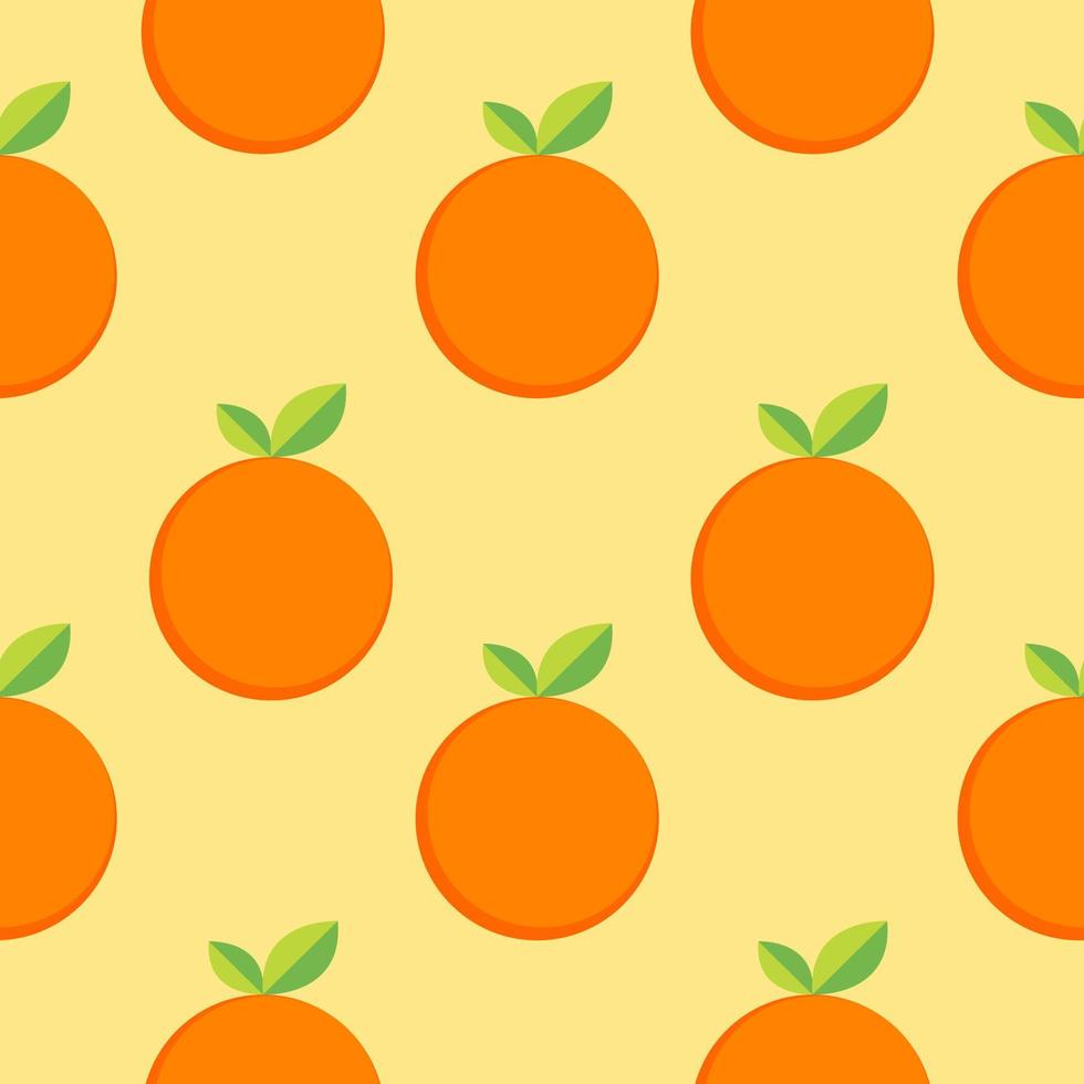 patrón transparente de naranjas con. fondo cítrico. ilustración vectorial fondo tropical de verano. vector colorido. Dibujo a mano. tema de frutas diseño para tela, textil, estampado, envoltura