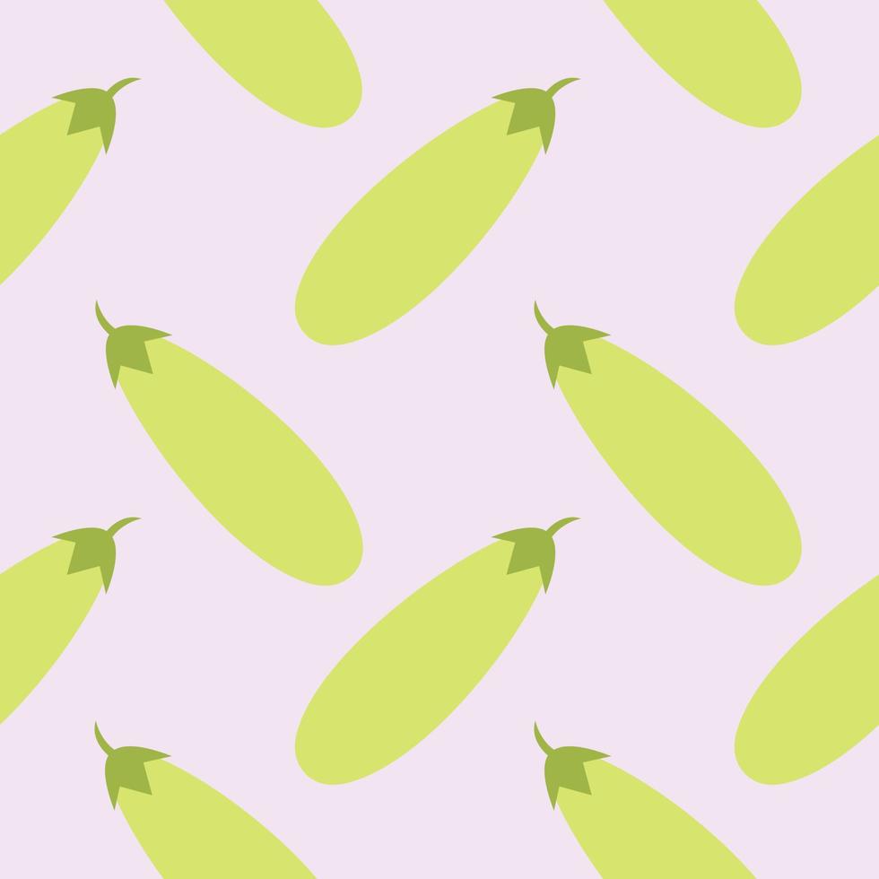 green eggplant seamless pattern background color flat design vector illustration.