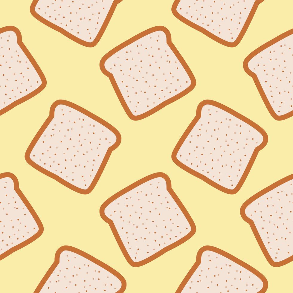 bread or toast seamless pattern vector illustration