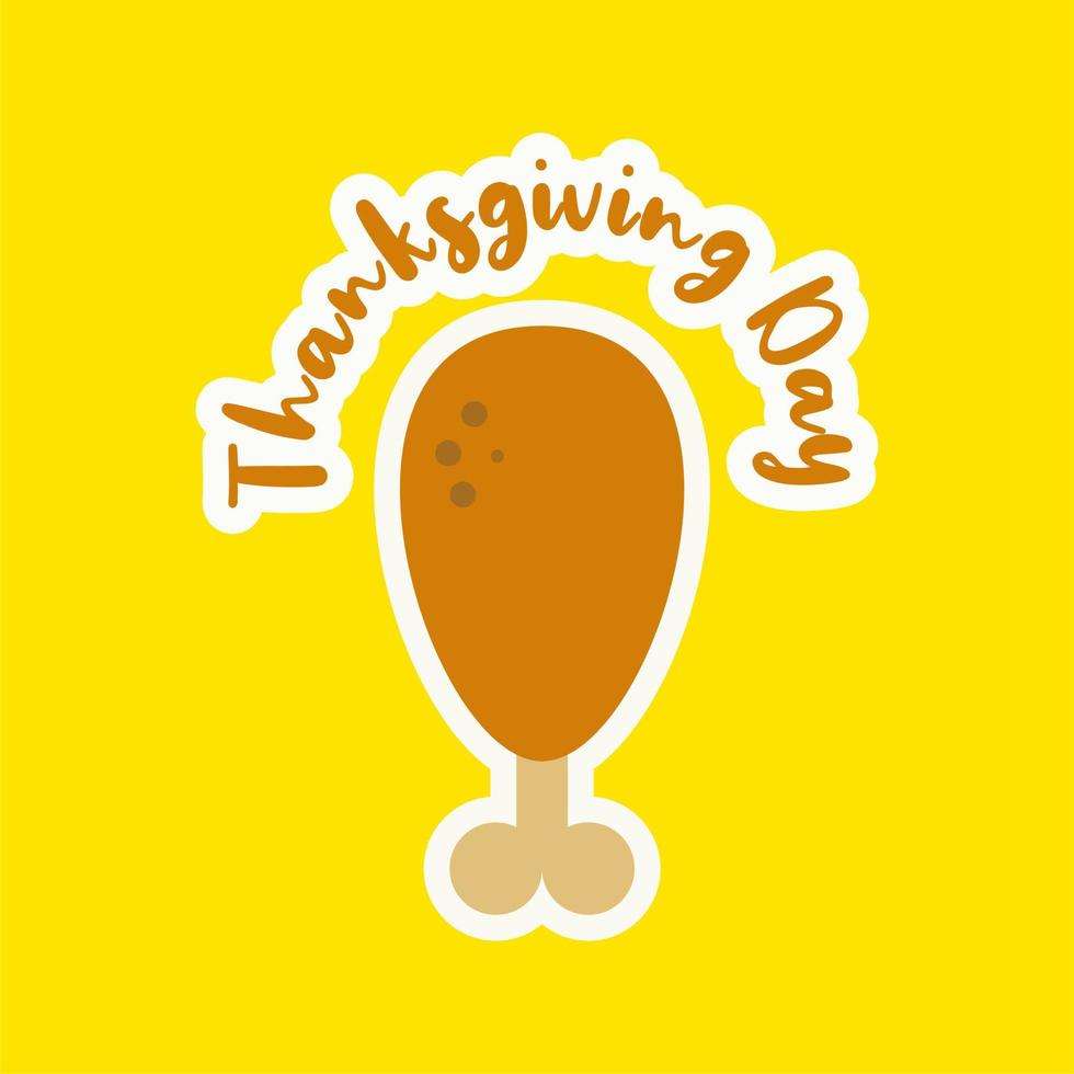 Turkey vector flat icon illustration thanksgiving day on dish isolated. Meal natural bird hat pilgrim fowl, brown, holiday symbol chicken. Dinner farm design color art silhouette food harvest cartoon