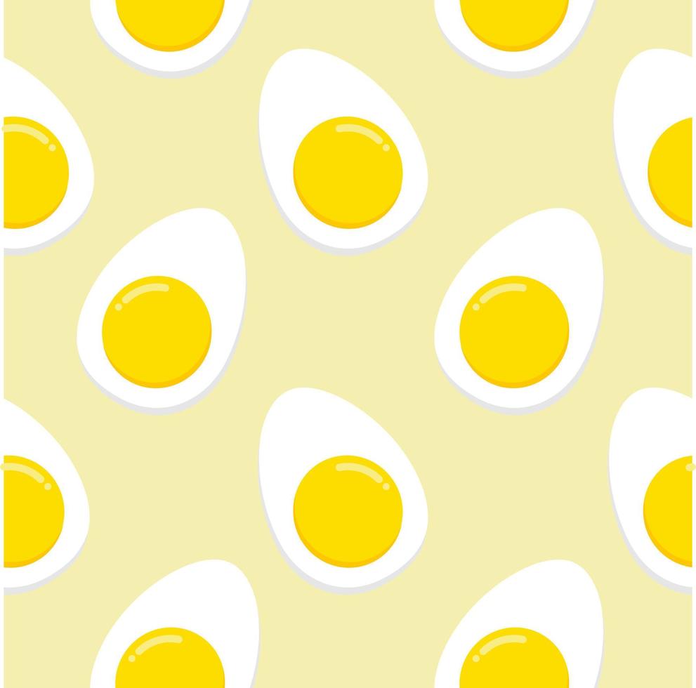 boiled egg seamless pattern vector illustration