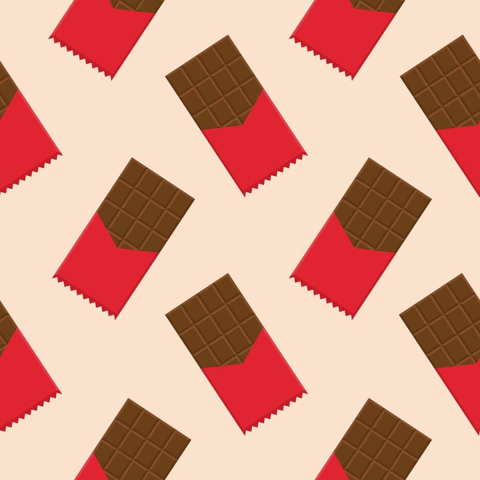 barra de chocolate de patrones sin fisuras ilustración vectorial v vector