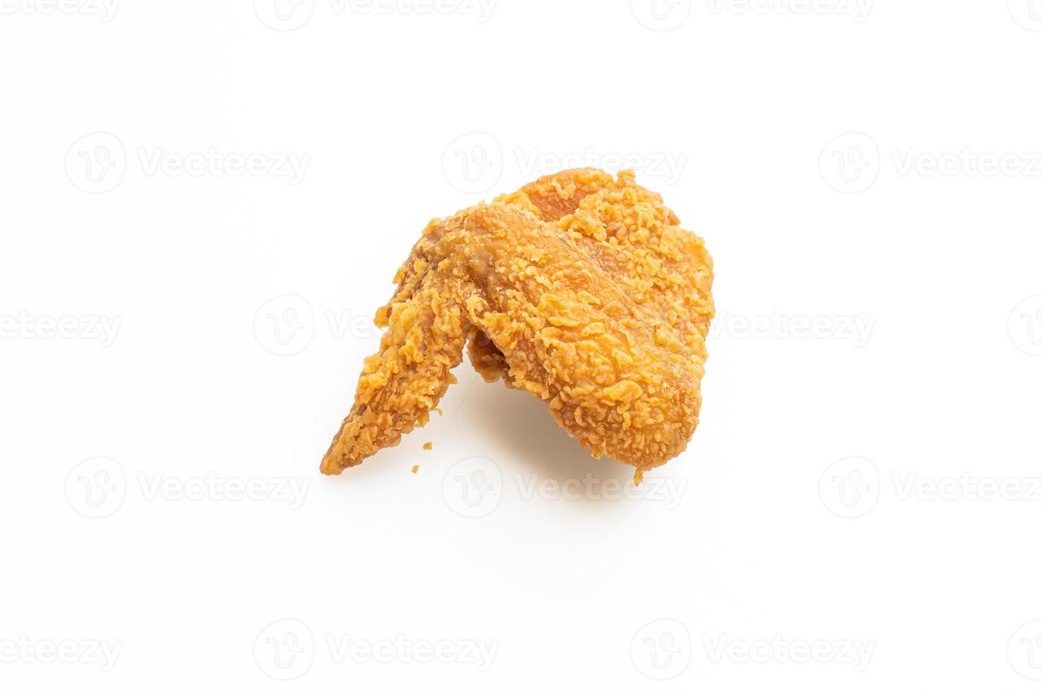 fried chicken on white background photo