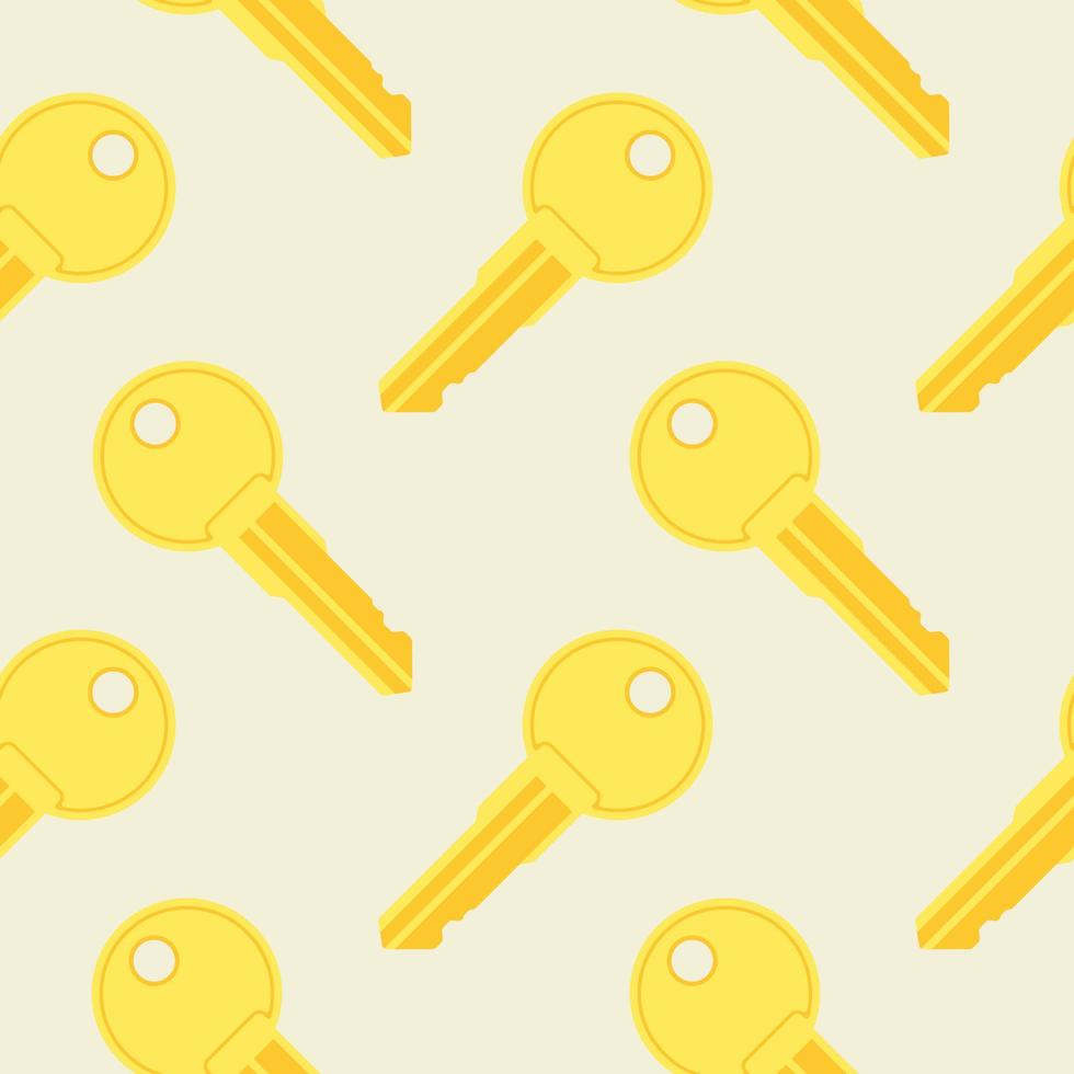 Key seamless pattern. Vector illustration