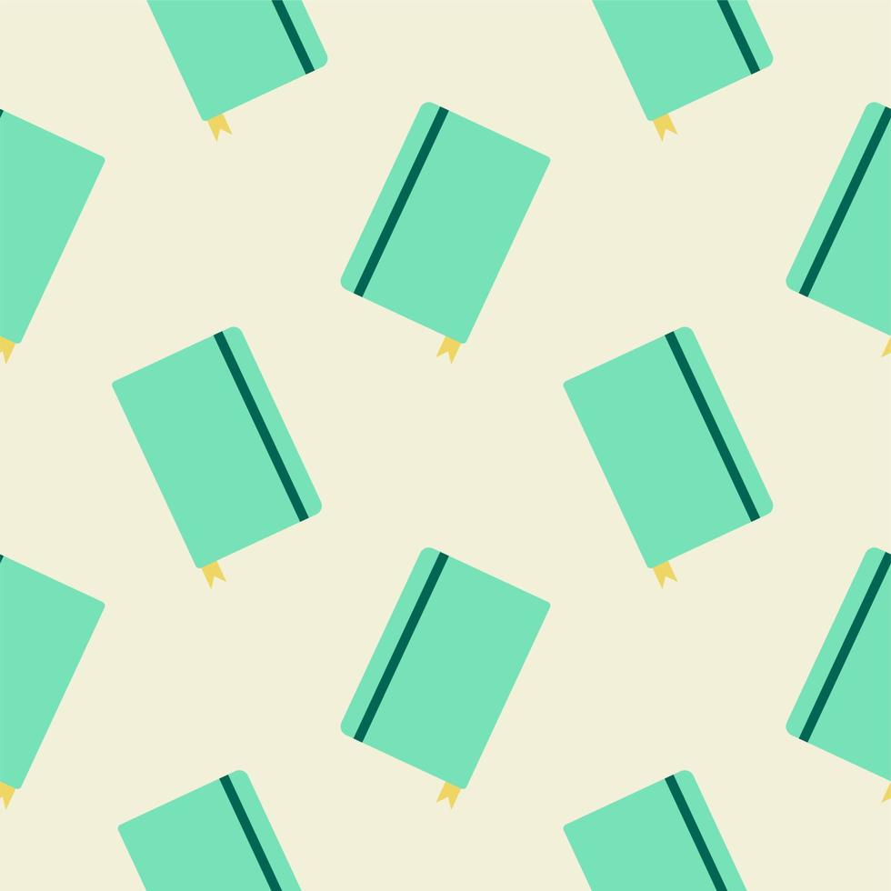 book, notebook, journal book seamless pattern vector illustration