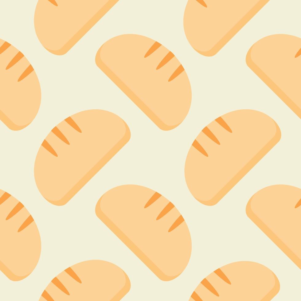 bread Seamless Pattern Background Vector Design Isolated on Color Background