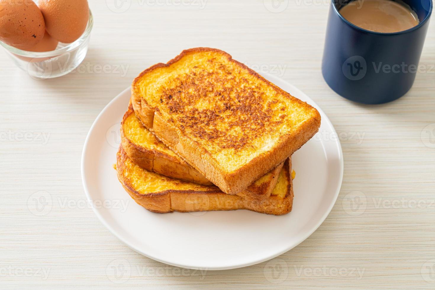 french toast on white plate photo