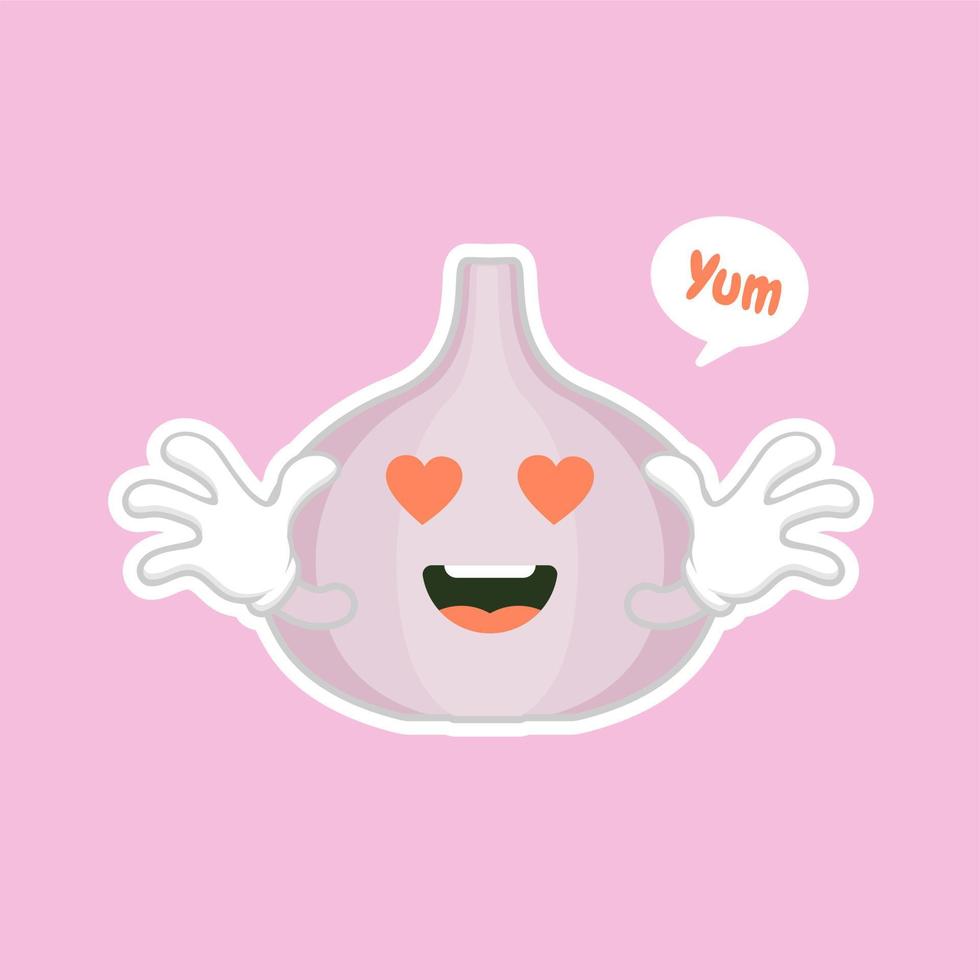 cute and kawaii Onion. funny vegetable vector character set isolated on color background