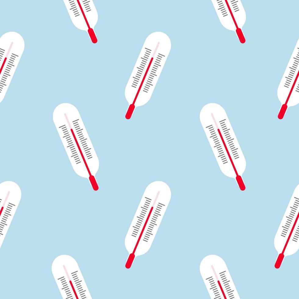 thermometer seamless pattern can be used for pharmacy, medicine, medical, science, laboratory, health care, Flat design vector illustration
