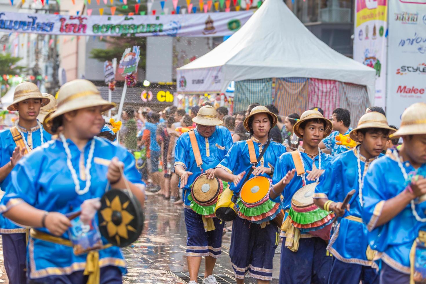 Bangkok Songkran Festival Siam Square 2016, The Songkran festival is celebrated in Thailand as the traditional New Year's Day from 13 to 15 April. photo