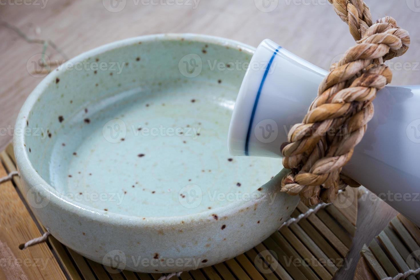 Japanese Sake drinking set photo