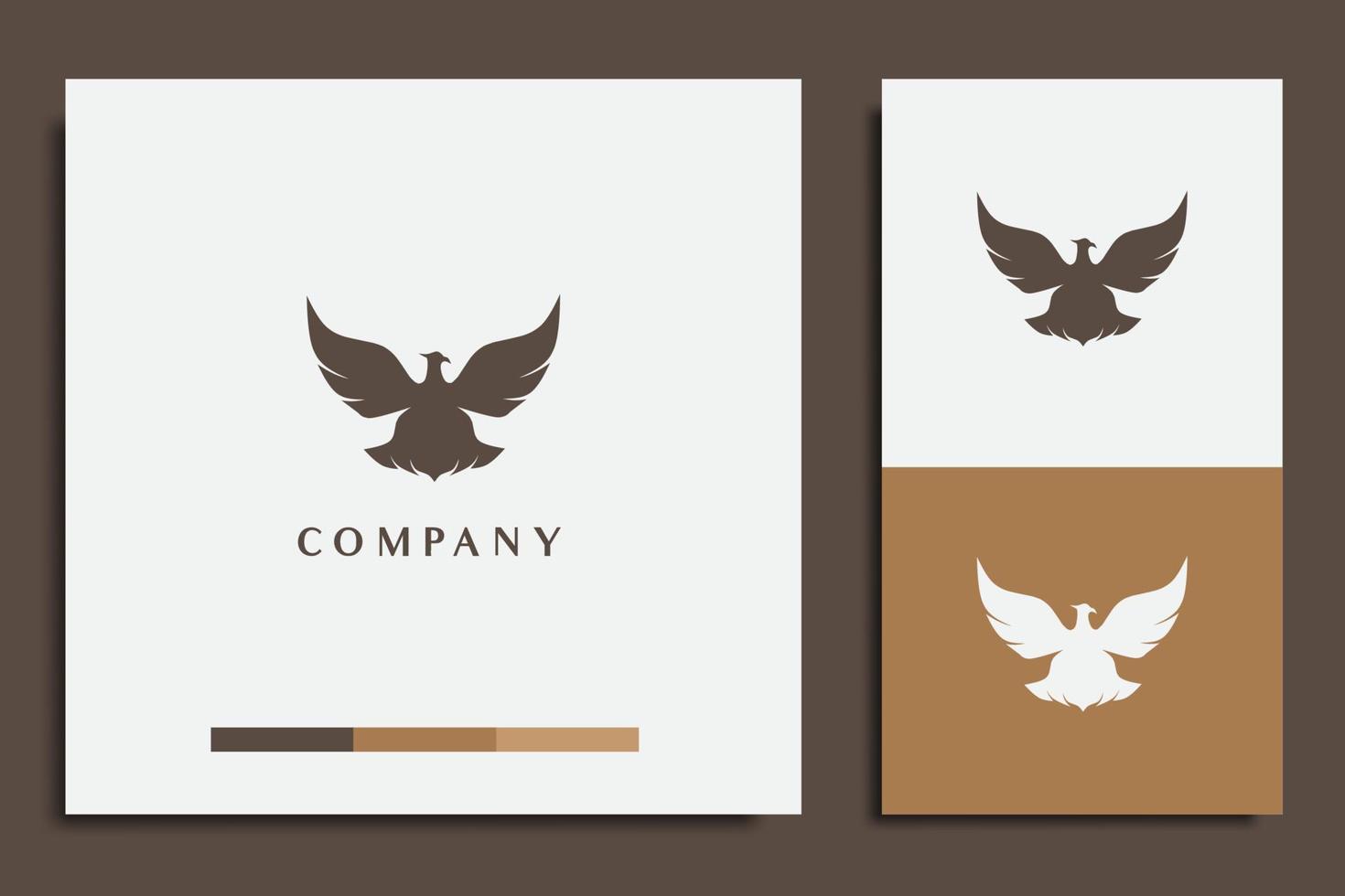 sport logo design template, with eagle silhouette icon vector