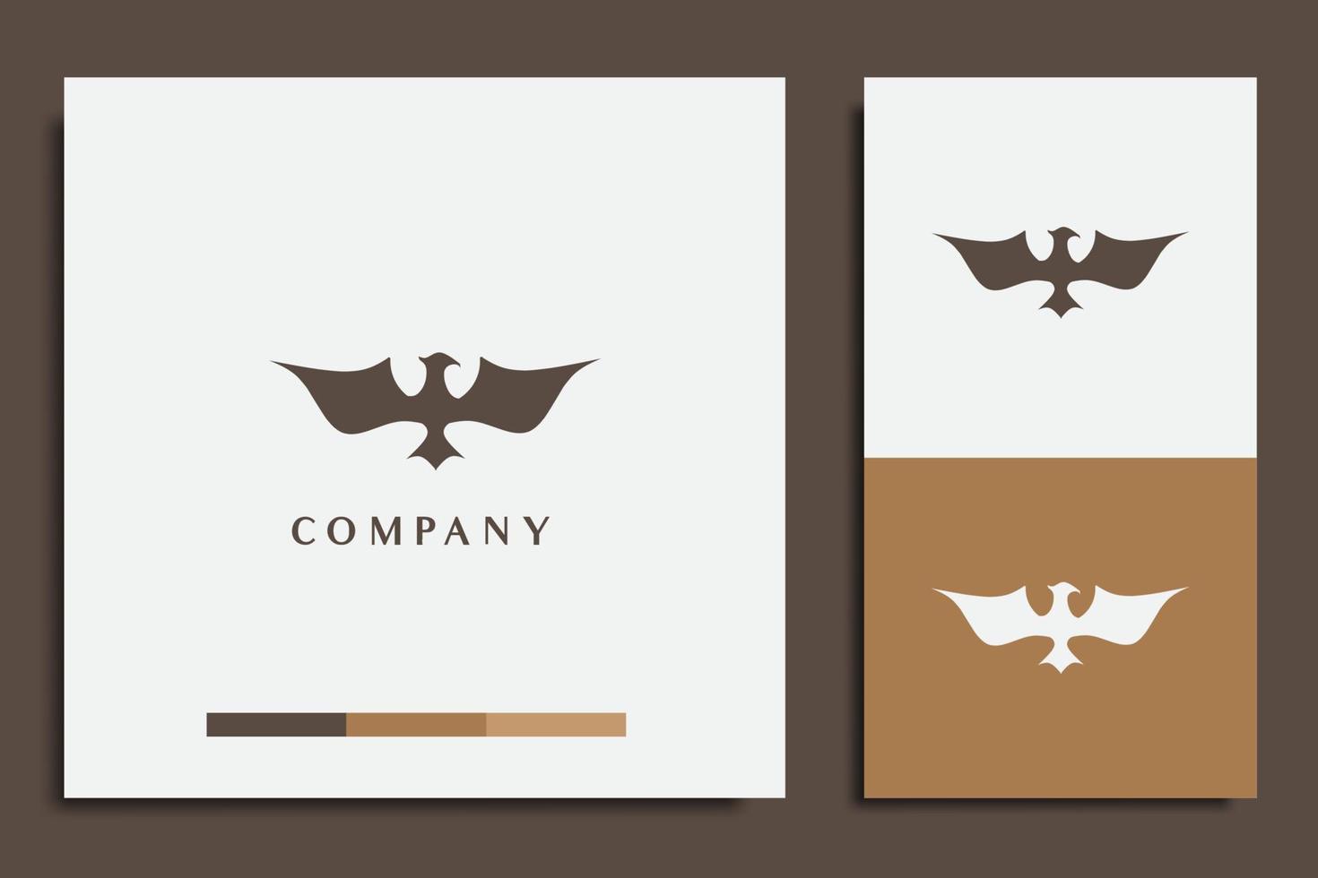 sport logo design template, with eagle silhouette icon vector