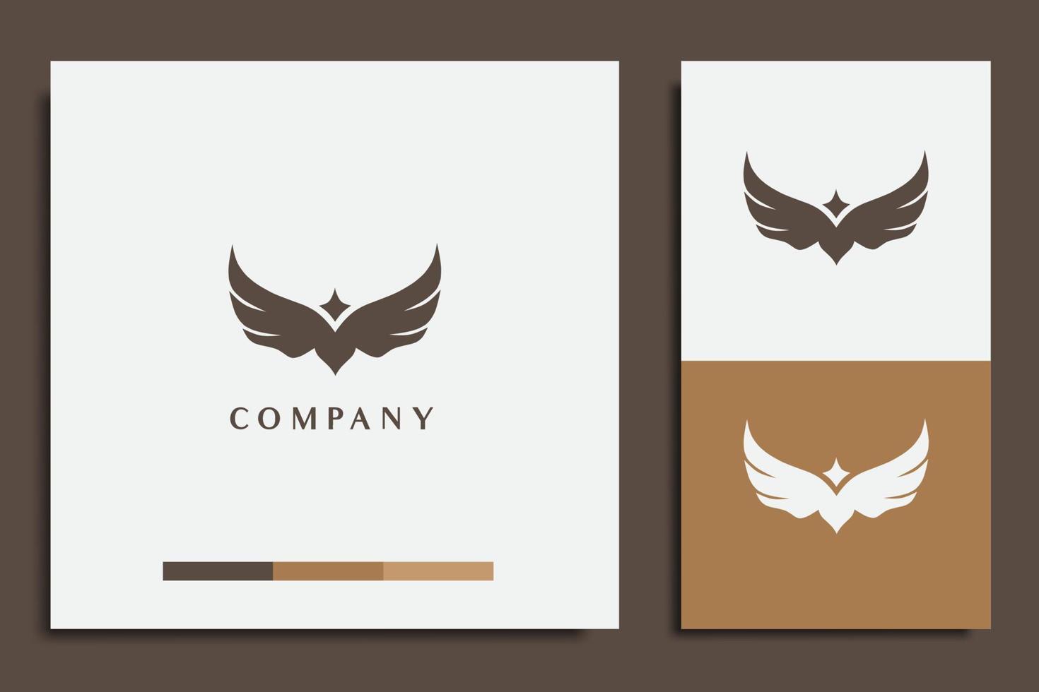 sport logo design template, with eagle silhouette icon vector
