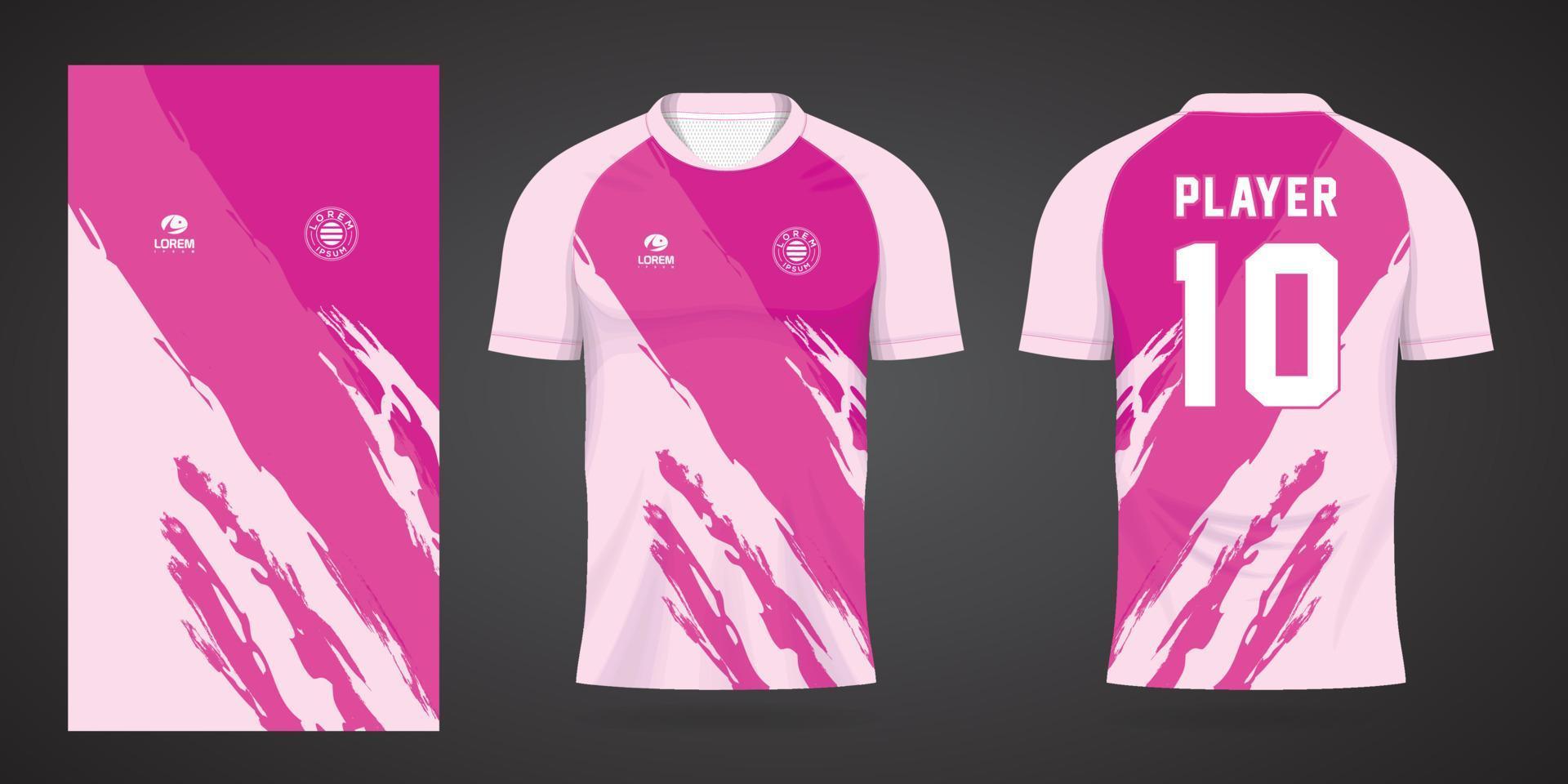 pink football jersey sport design template vector