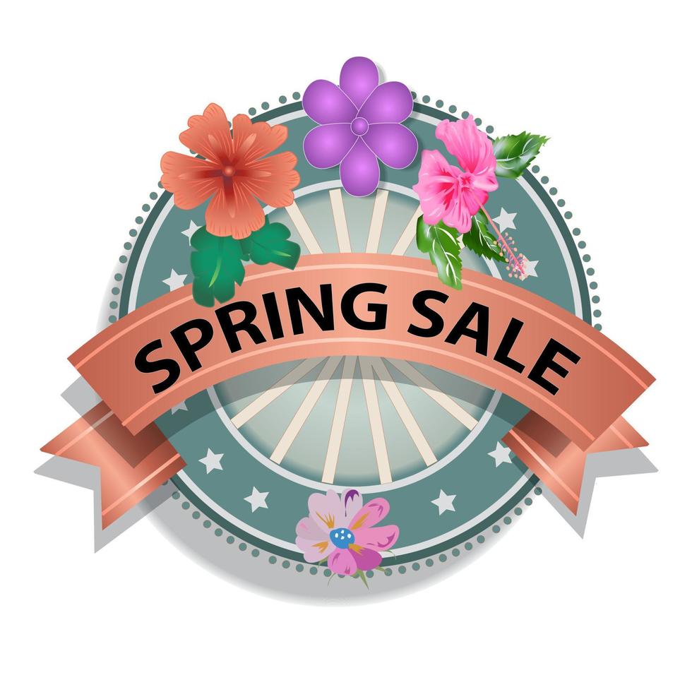 spring sale sign vector