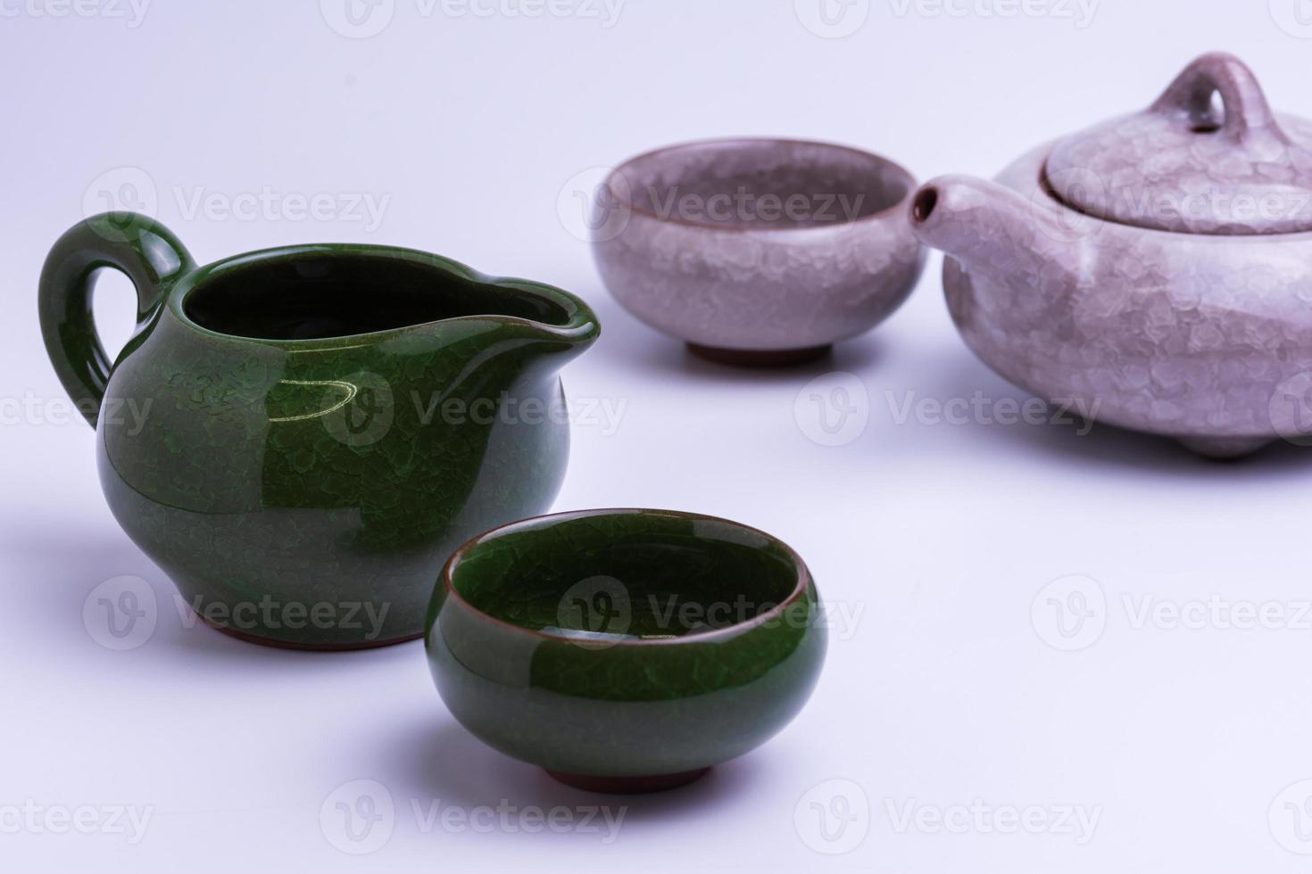 Set of cups for drinking tea. photo