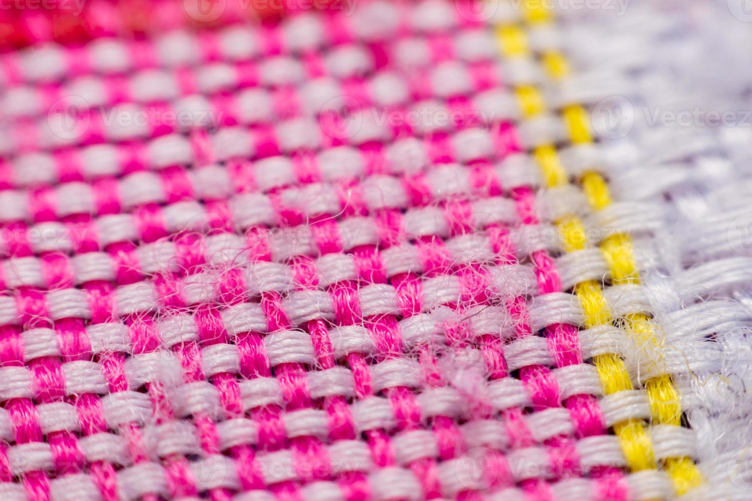 Close Up The fibers of the fabric photo