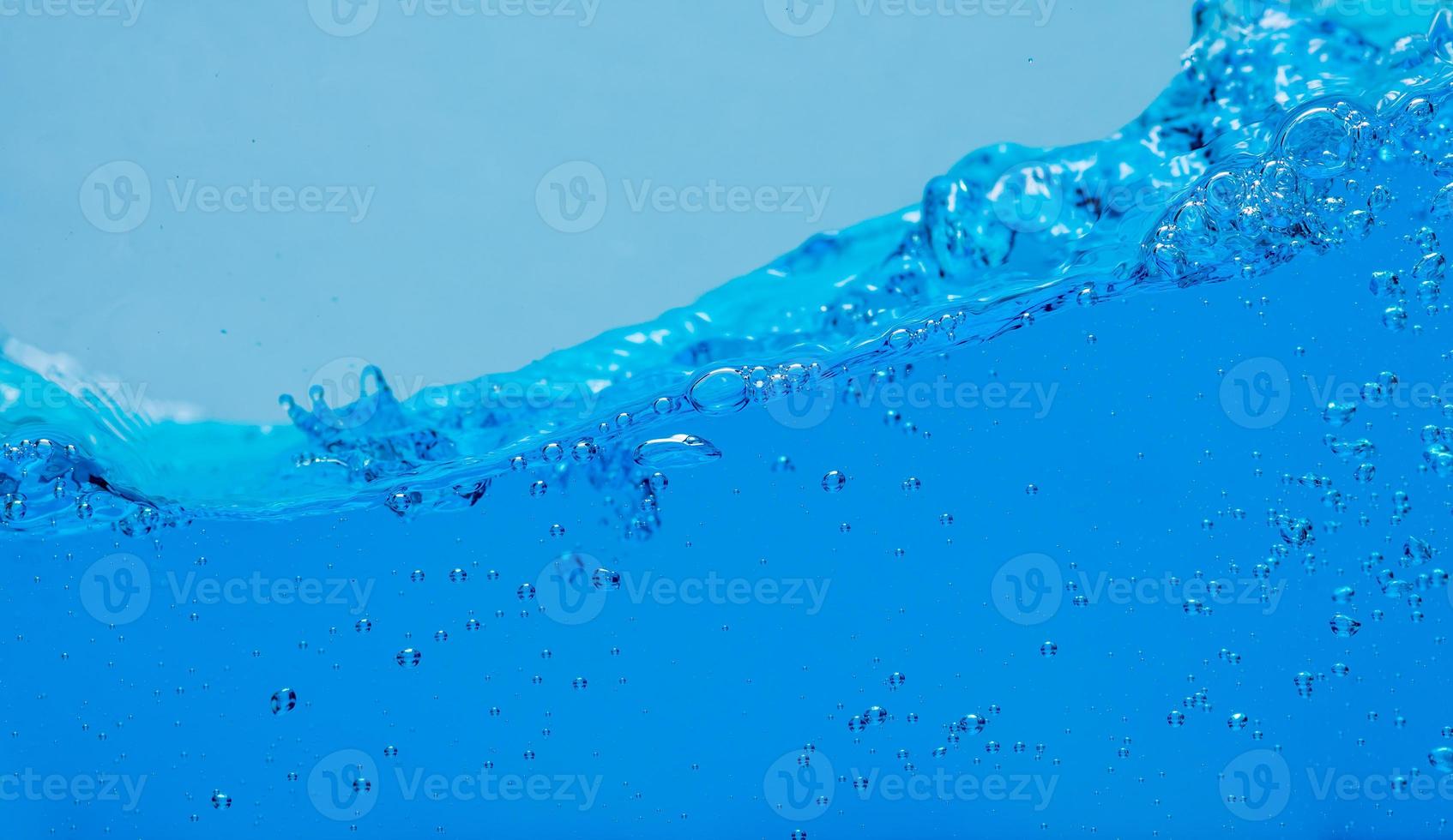 Water and air bubbles over white background with space for text photo