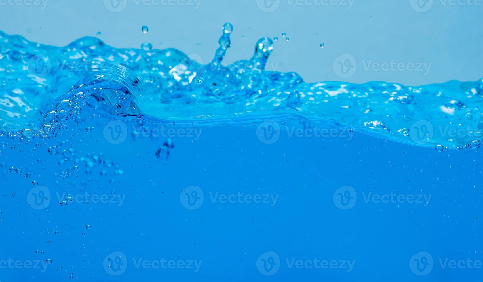 Water and air bubbles over white background with space for text photo