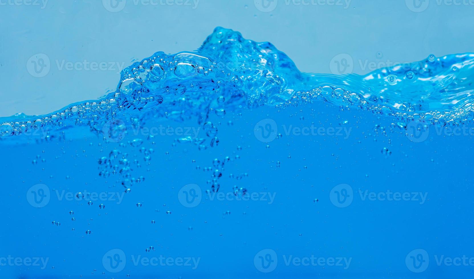 Water and air bubbles over white background with space for text photo