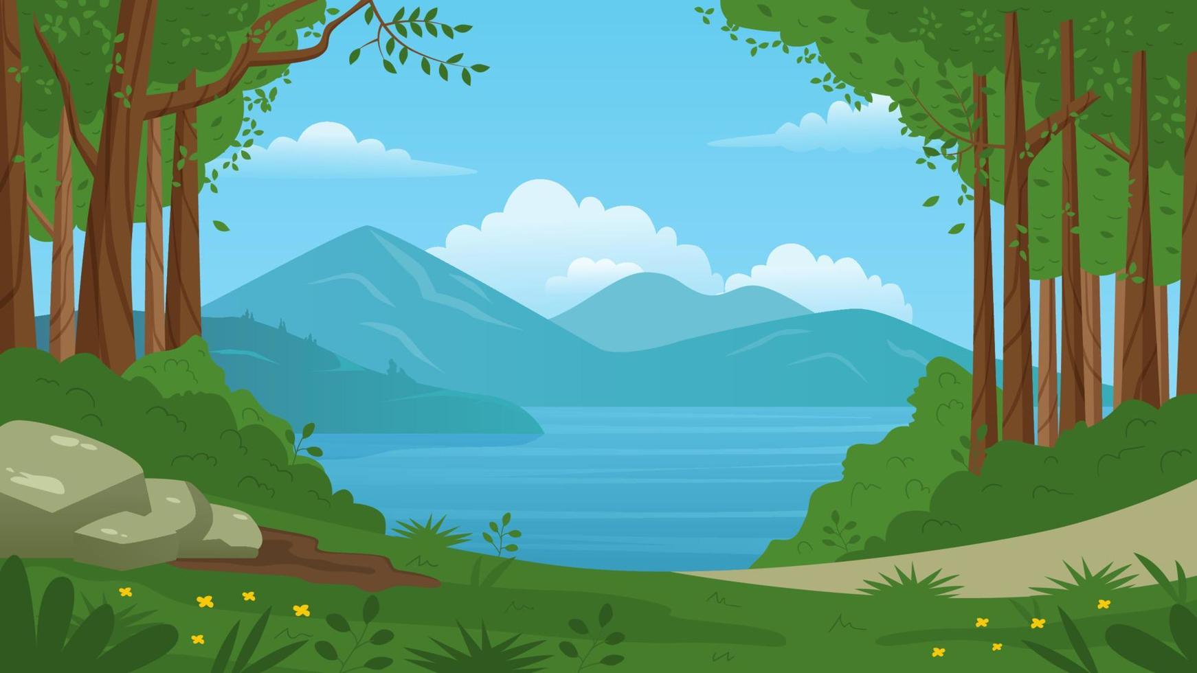 Summer Forest Background vector