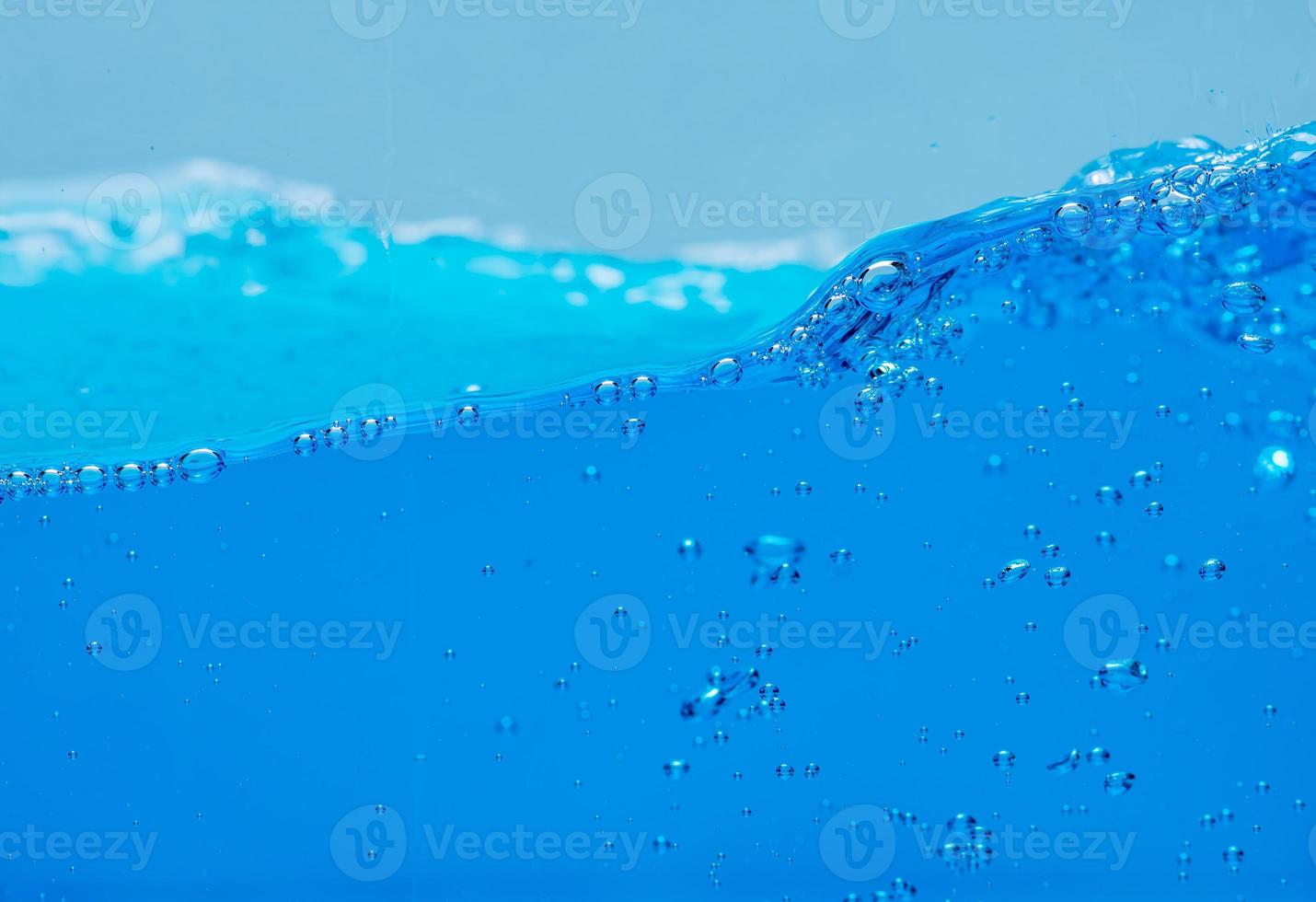 Water and air bubbles over white background with space for text photo