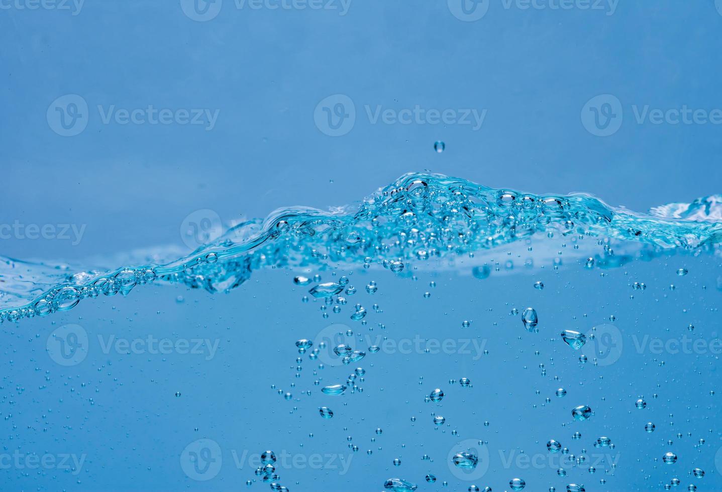 Water and air bubbles over white background with space for text photo