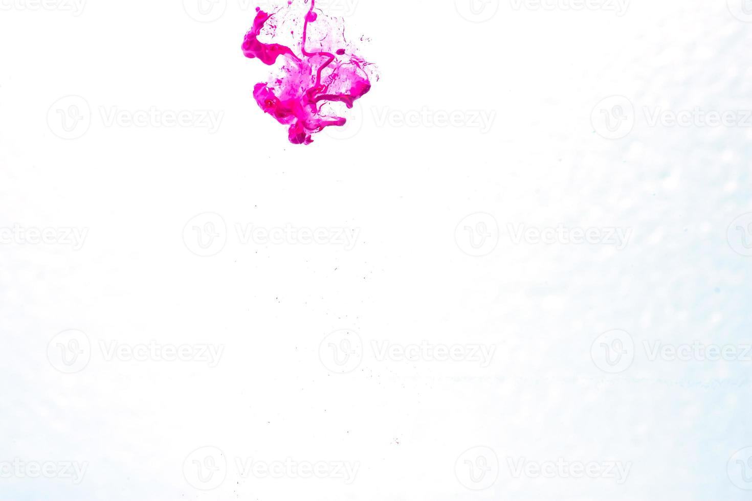 Color ink drop in water. Abstract background photo