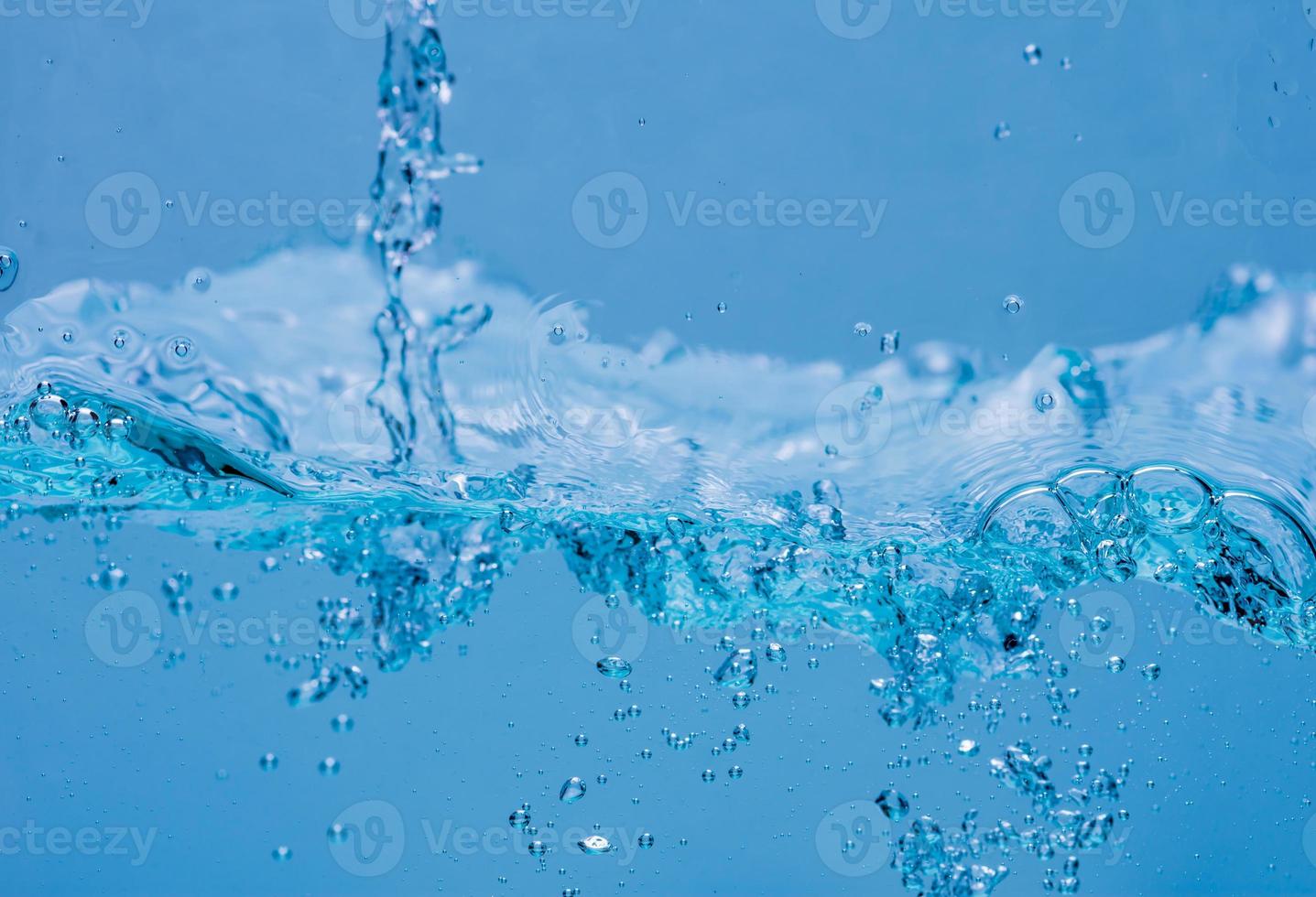 Water and air bubbles over white background with space for text photo