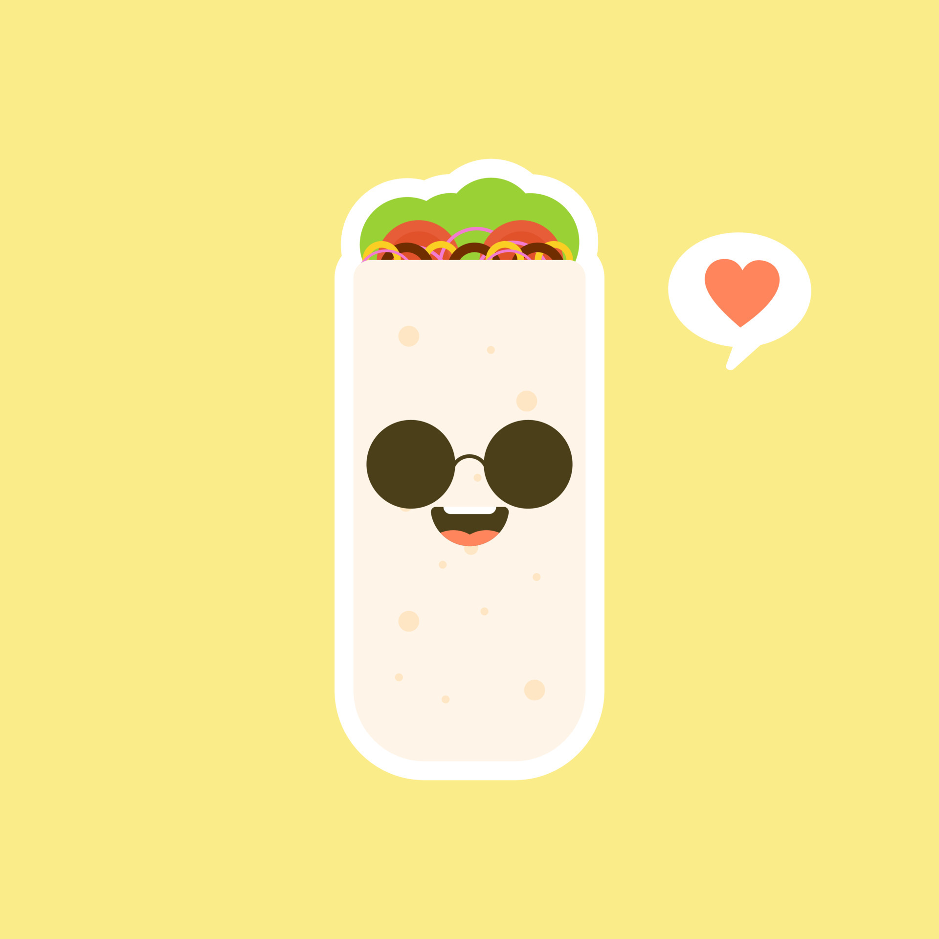 Cute and kawaii funny smiling happy burrito. Mexican food flat design  vector illustration. Traditional Mexican meal, fast food. Bright and  positive clipart, composition. 7062721 Vector Art at Vecteezy