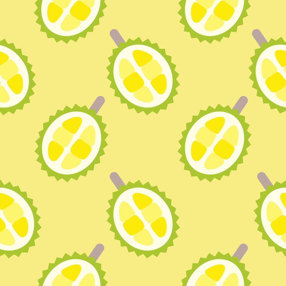 durian seamless pattern vector illustration