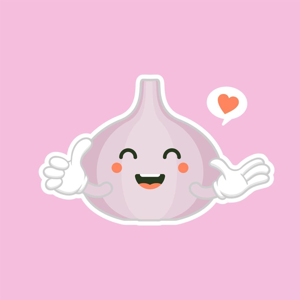 cute and kawaii Onion. funny vegetable vector character set isolated on color background