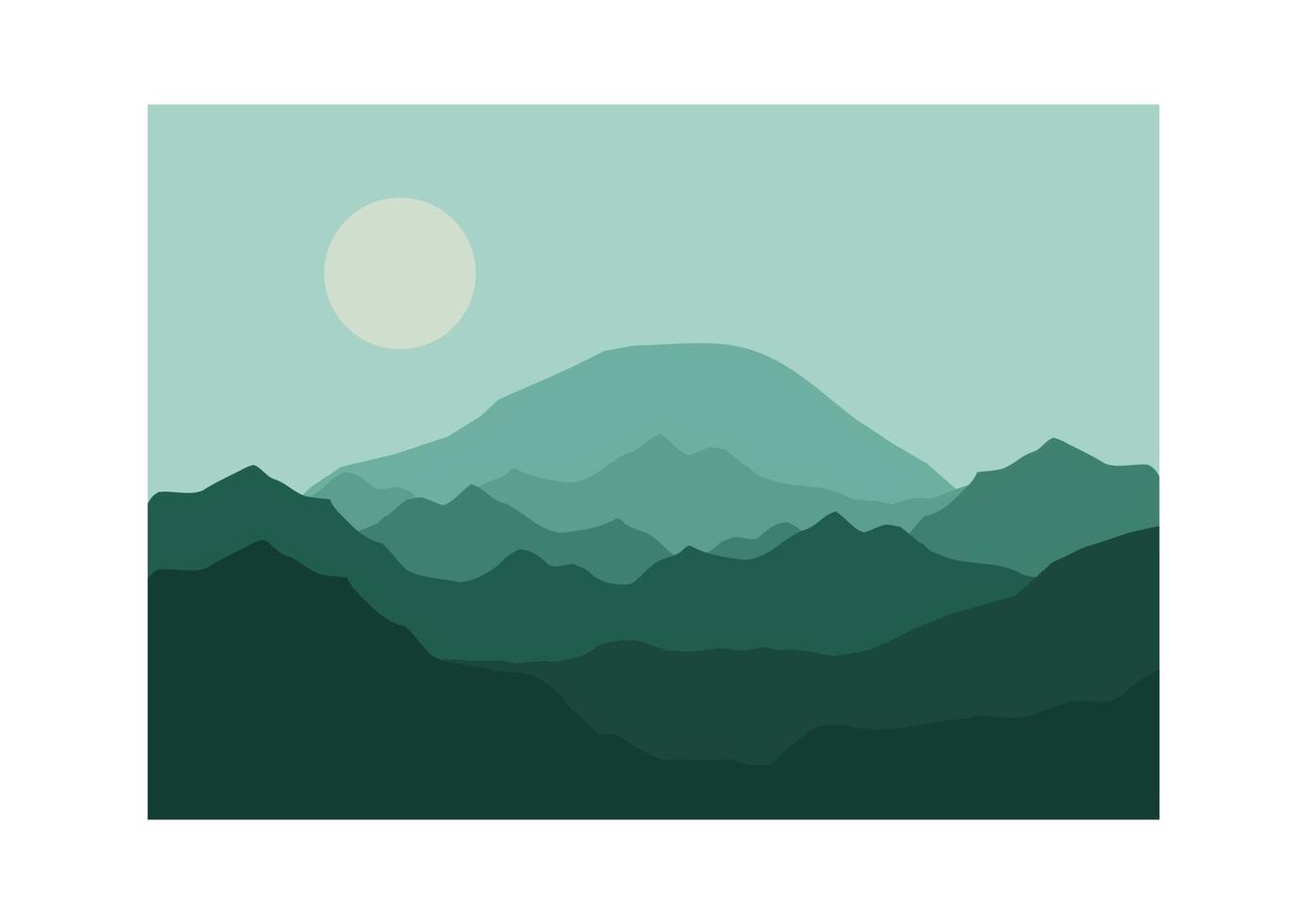 ilustración de vector de paisaje plano. conjunto de fondos contemporáneos abstractos en colores tierra. paisaje de montaña en estilo plano. plantillas vectoriales conceptuales para redes sociales, sitios web, afiches, portada.