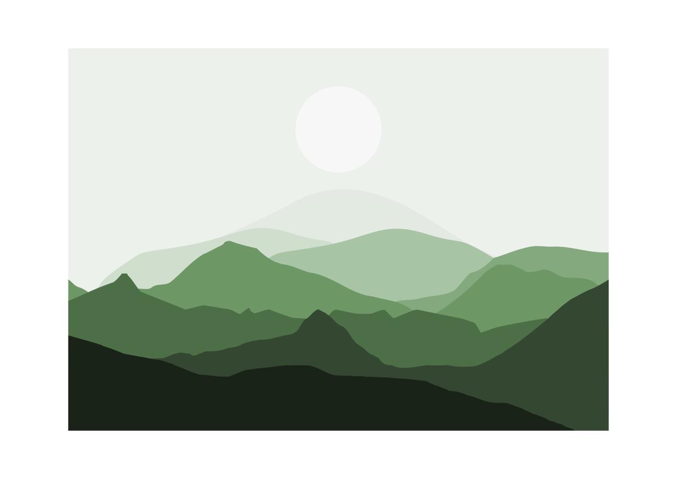 ilustración de vector de paisaje plano. conjunto de fondos contemporáneos abstractos en colores tierra. paisaje de montaña en estilo plano. plantillas vectoriales conceptuales para redes sociales, sitios web, afiches, portada.