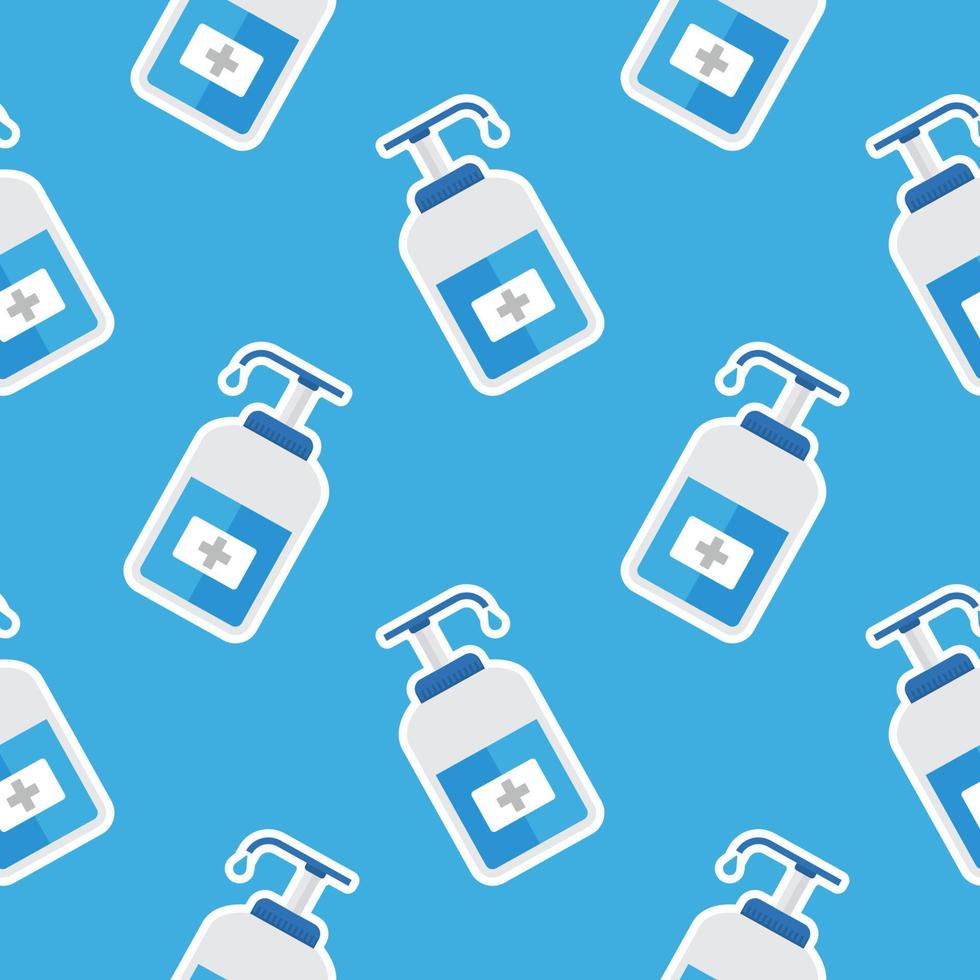 hand sanitizer seamless pattern vector illustration