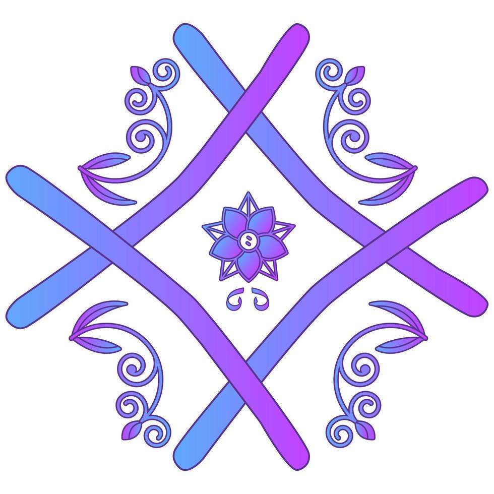 Purple abstract symbol squared on white background. Vector idea