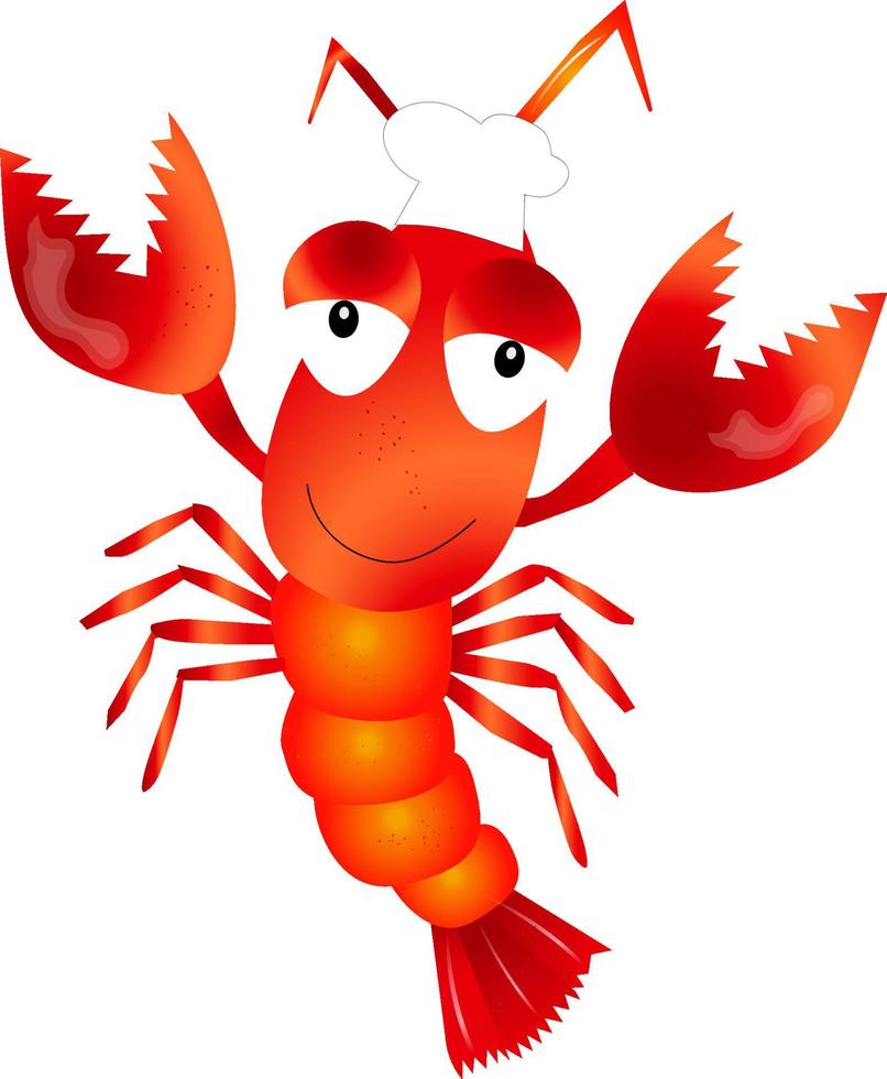 Vector illustration of Cute lobster cartoon. eps 10