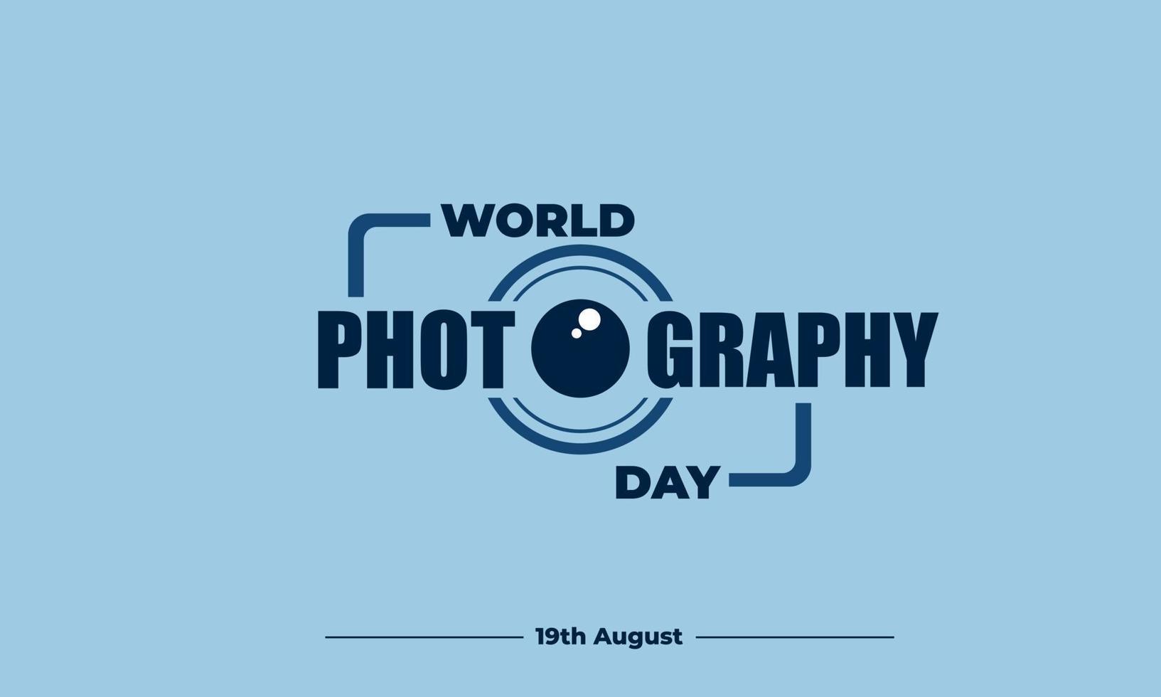 world photography day, perfect design, vector illustration and text.