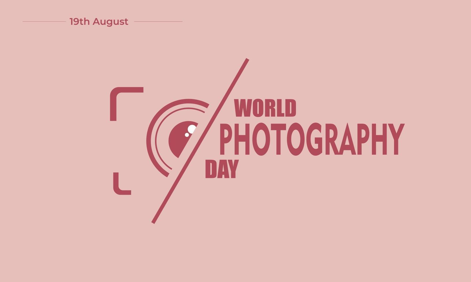 world photography day, perfect design, vector illustration and text.