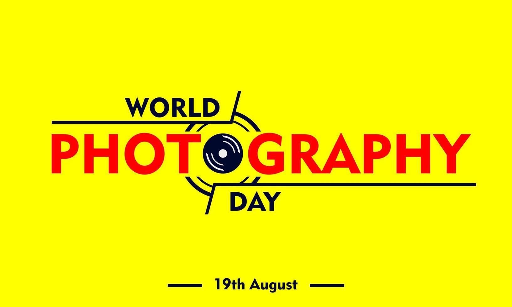 world photography day, perfect design, vector illustration and text.